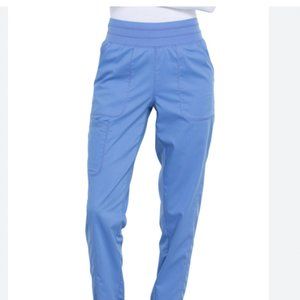 Cherokee Women's Workwear Revolution Ciel Blue Jogger Scrubs XS Petite